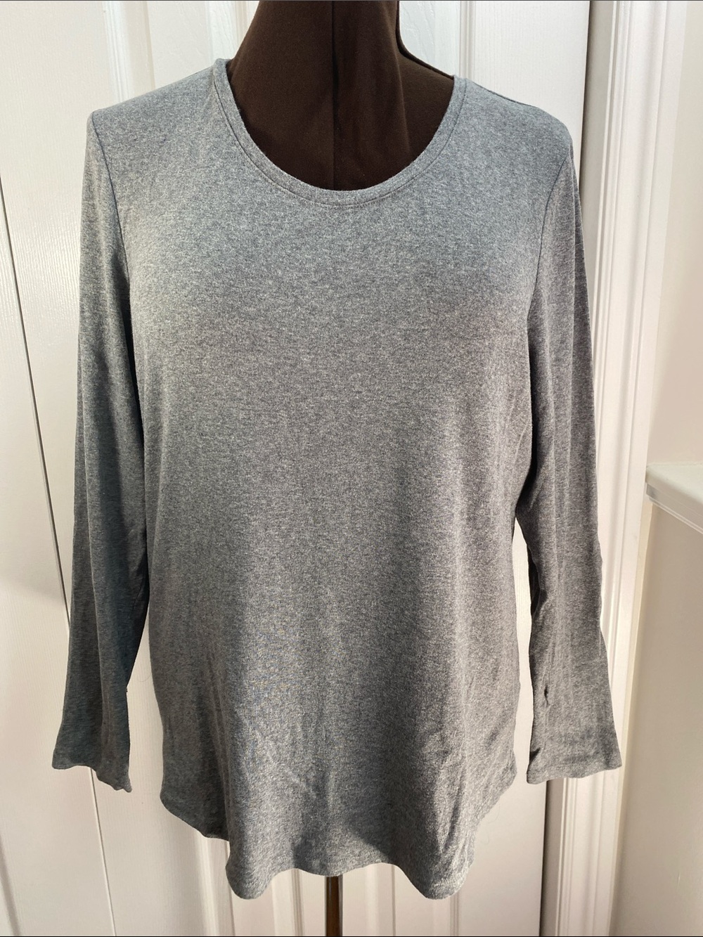 2 for $25 - Denver Hayes Cotton Gray Long Sleeve Basics Tee, 2XL